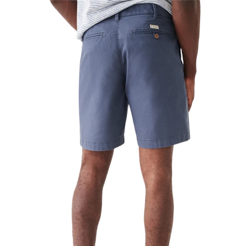 Faherty Shorts Island Life 8" Organic Cotton Chino Golf Blue Mens Size 28 NEW - Picture 2 of 15